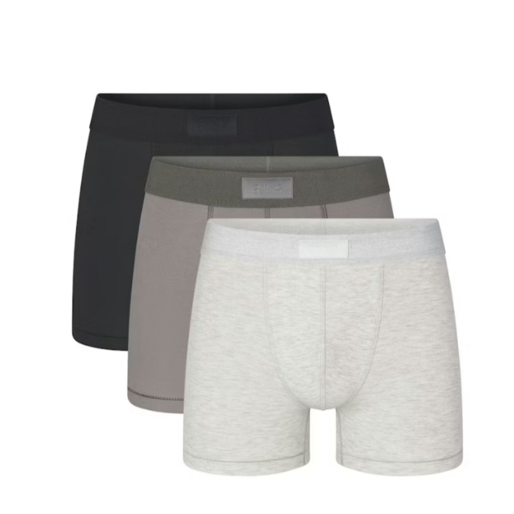 SKIMS MENS 3" BOXER BRIEF 3-PACK NWT 5X🖤🩶🤍